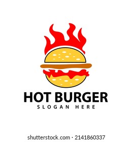 Logotipo de la hamburguesa, logotipo del vector emblem