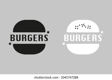Burger Logo. Burgeremblem. Vektorgrafik