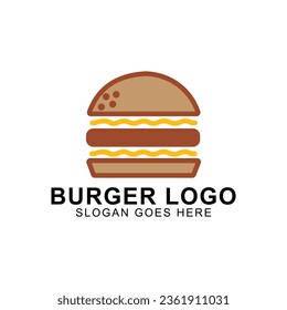 Burger Logo, Fast food, Logo illustration, emblem, label, Burger vintage logo design, business burger logo design