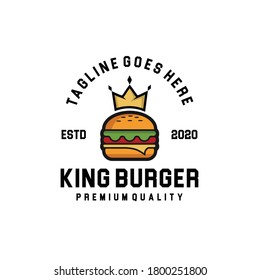 Burger Logo, Fast food , label, Burger vintage design - business burger logo design