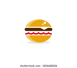 Burger logo fast food vector 