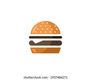 Burger logo fast food vector 