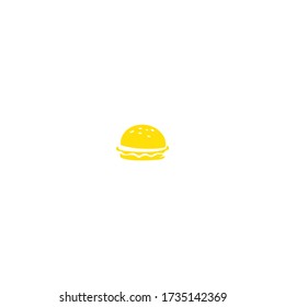  burger logo icon design with simple line art style