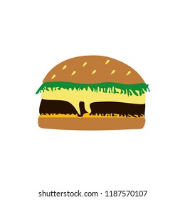 burger logo icon design template vector