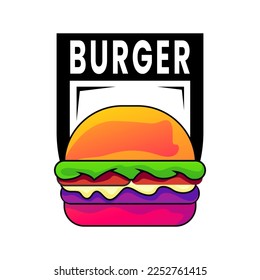 burger logo icon  design  vector template