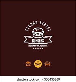 Burger Logo, Burger Icon, Fast Food, Snacks