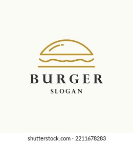 Burger logo icon flat design template 