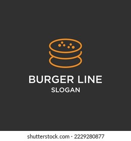 Burger logo icon flat design template