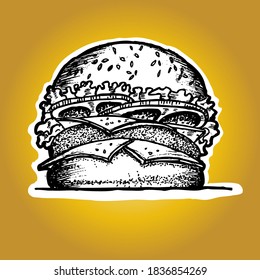 Burger, logo and icon menu