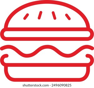 Vector de símbolo de icono de logotipo de hamburguesa
