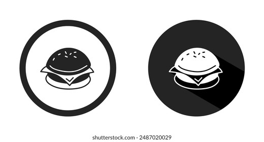 Burger logo. Burger icon vector design black color. Stock vector.
