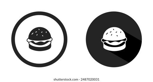 Burger logo. Burger icon vector design black color. Stock vector.