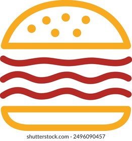 burger logo icon vector symbol