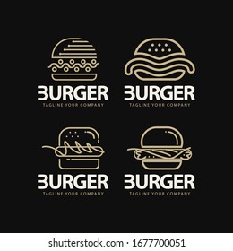 Burger logo and icon vector template. Food vector template.