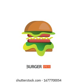Burger logo and icon vector template. Food vector template.