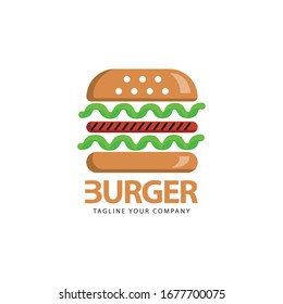Burger logo and icon vector template. Food vector template.