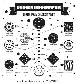 Burger logo icons set. Simple illustration of 16 burger logo vector icons for web