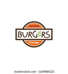 Burger Logo Illustration, Fast food logo vector