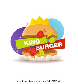 Burger logo and label