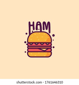 Burger logo, burger labels . Design vector illustration.