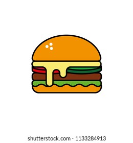 Burger logo on white background