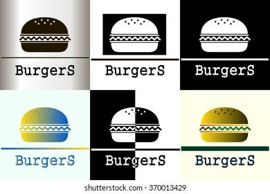 Burger logo set