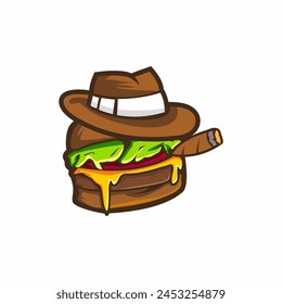 burger logo simple clean and elegance