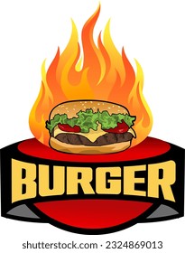 burger logo, simple logo, food logo