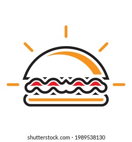 Burger logo template icon design