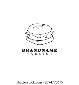 burger logo template icon modern design vector illustration