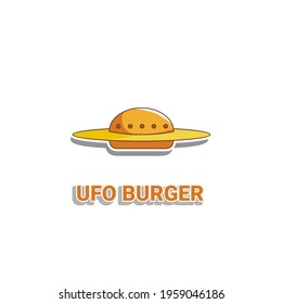 burger logo template , inspired by ufo