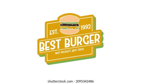 Burger Logo Template Vector. Fast Food Logo Design Concept.