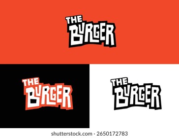 Logo Burger - Typographie Burger - Mot-symbole - Logo - Logo restaurant Burger