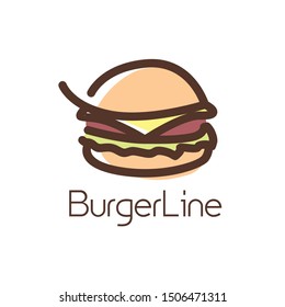 burger logo vector design template