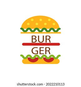 Burger logo vector food creative template