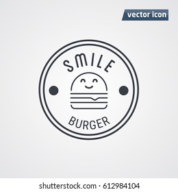burger logo vector hand drawn