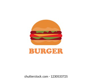 Burger logo vector icon illustration design