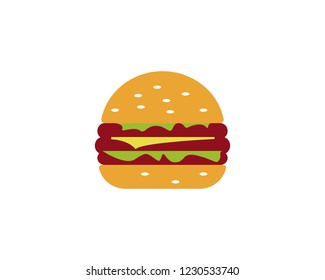 Burger logo vector icon illustration design
