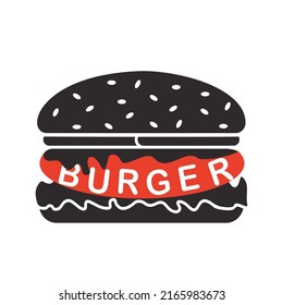 Burger logo vector icon illustration design