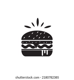 Diseño del icono del vector del logotipo de la hamburguesa