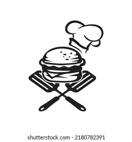 Diseño del icono del vector del logotipo de la hamburguesa