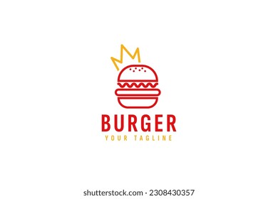 burger logo vector icon illustration