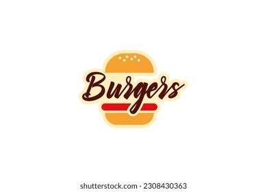 burger logo vector icon illustration