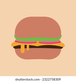 Burger logo vector. burger icon. Vector illustration.