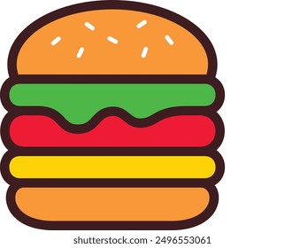 Burger logo vector icon symbol