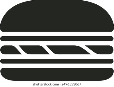 Símbolo del icono del Vector del logotipo de la hamburguesa