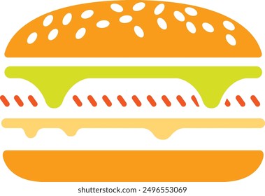 Burger logo vector icon symbol