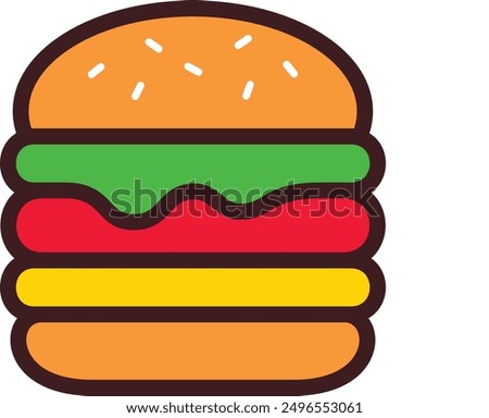 Burger logo vector icon symbol