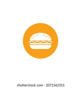 Burger logo vector illustration design background.