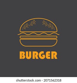 Burger logo vector illustration design background.